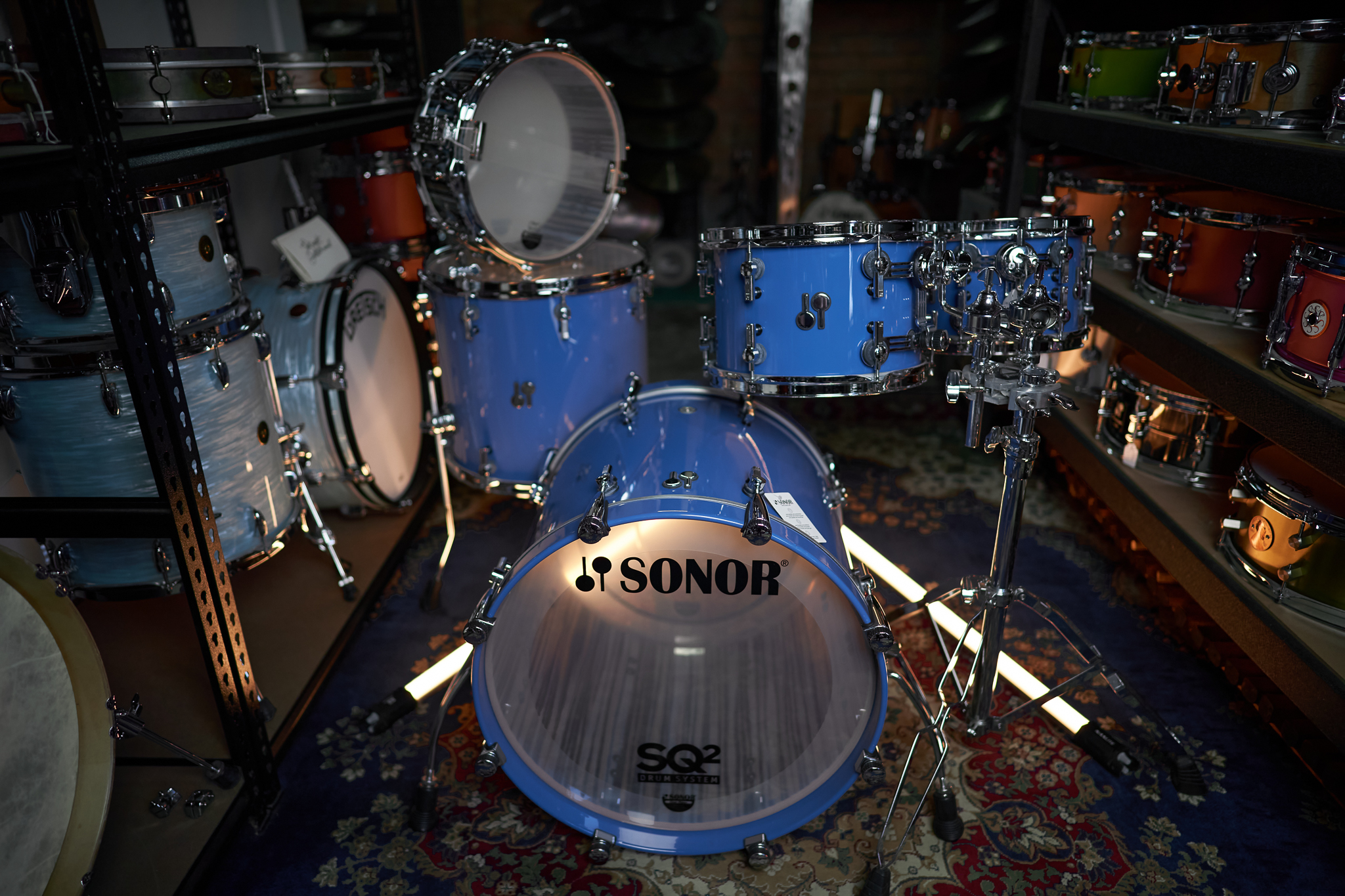 Sonor SQ2 Shell Set in Distant Blue (Sratawood - shell inside)