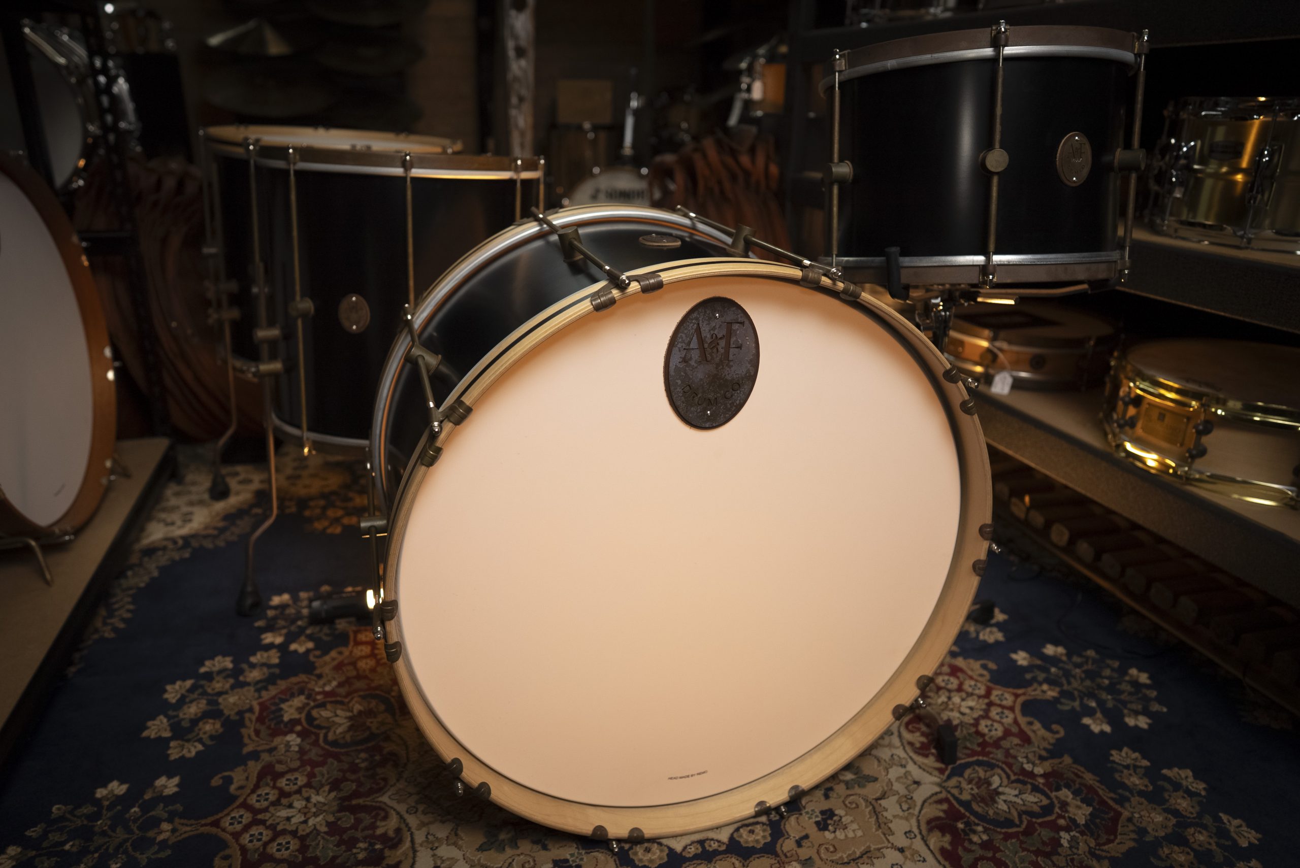 A&F Drum Co Maple Club Rock Kit - Black